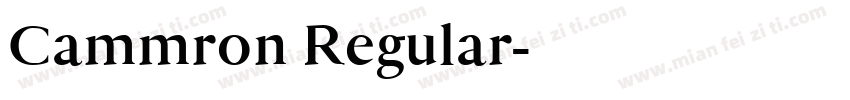Cammron Regular字体转换
